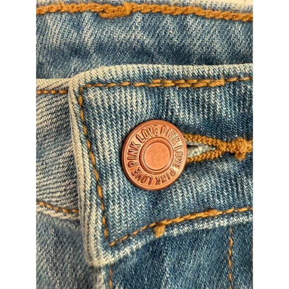 Victoria's Secret Denim by PINK High Rise Zip Fly Cut Off Short Blue Size 18 NWT - Picture 7 of 16